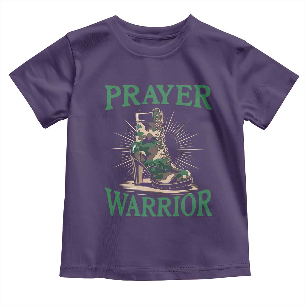 Prayer Warrior Baby Shirt Camo Heels Christian Pray TS09 Purple Print Your Wear