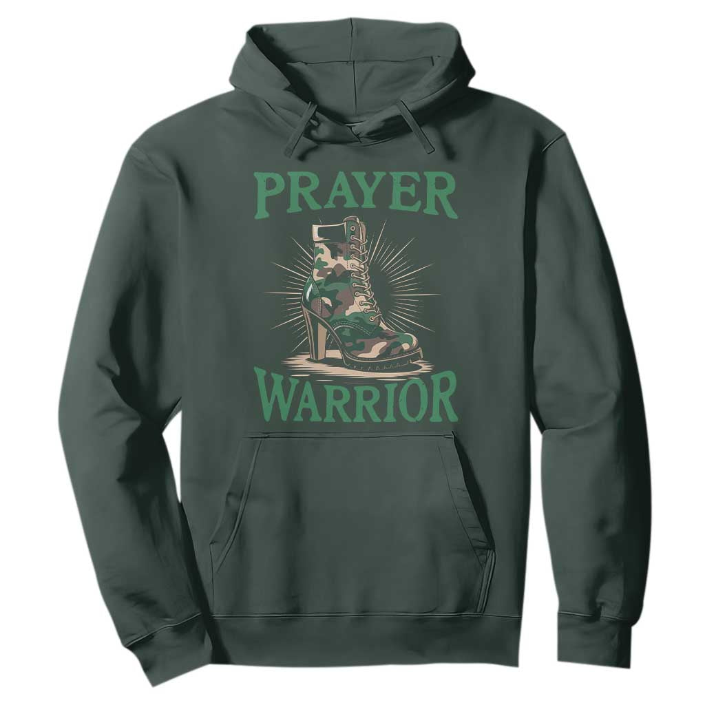 Prayer Warrior Hoodie Camo Heels Christian Pray TS09 Dark Forest Green Print Your Wear
