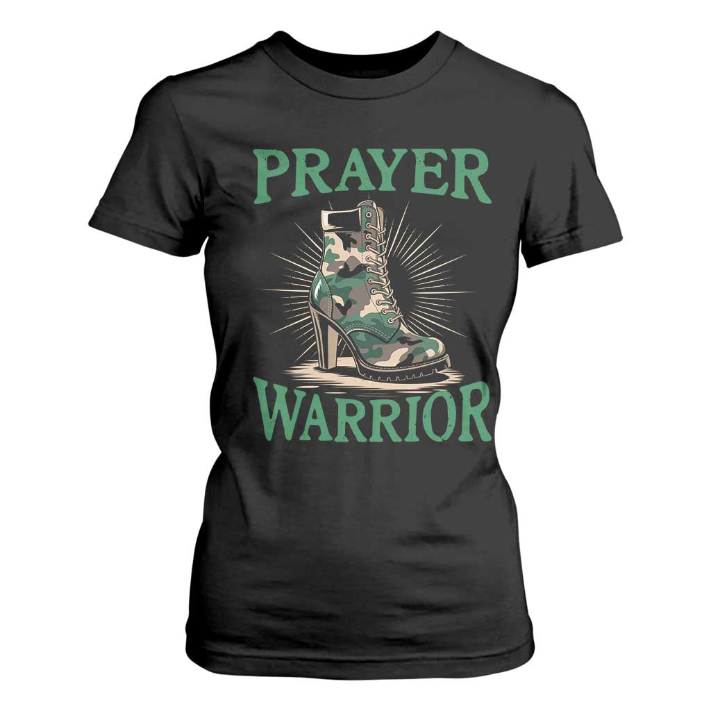 Prayer Warrior T Shirt For Women Camo Heels Christian Pray TS09 Black Print Your Wear