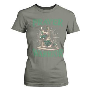 Prayer Warrior T Shirt For Women Camo Heels Christian Pray TS09 Military Green Print Your Wear