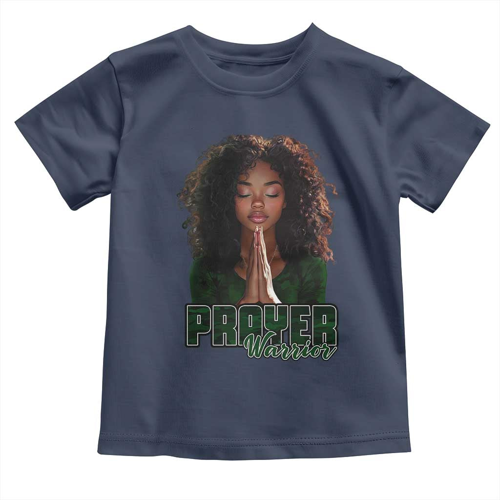 Prayer Warrior Baby Shirt Camo Black Woman Christian Pray TS09 Navy Print Your Wear