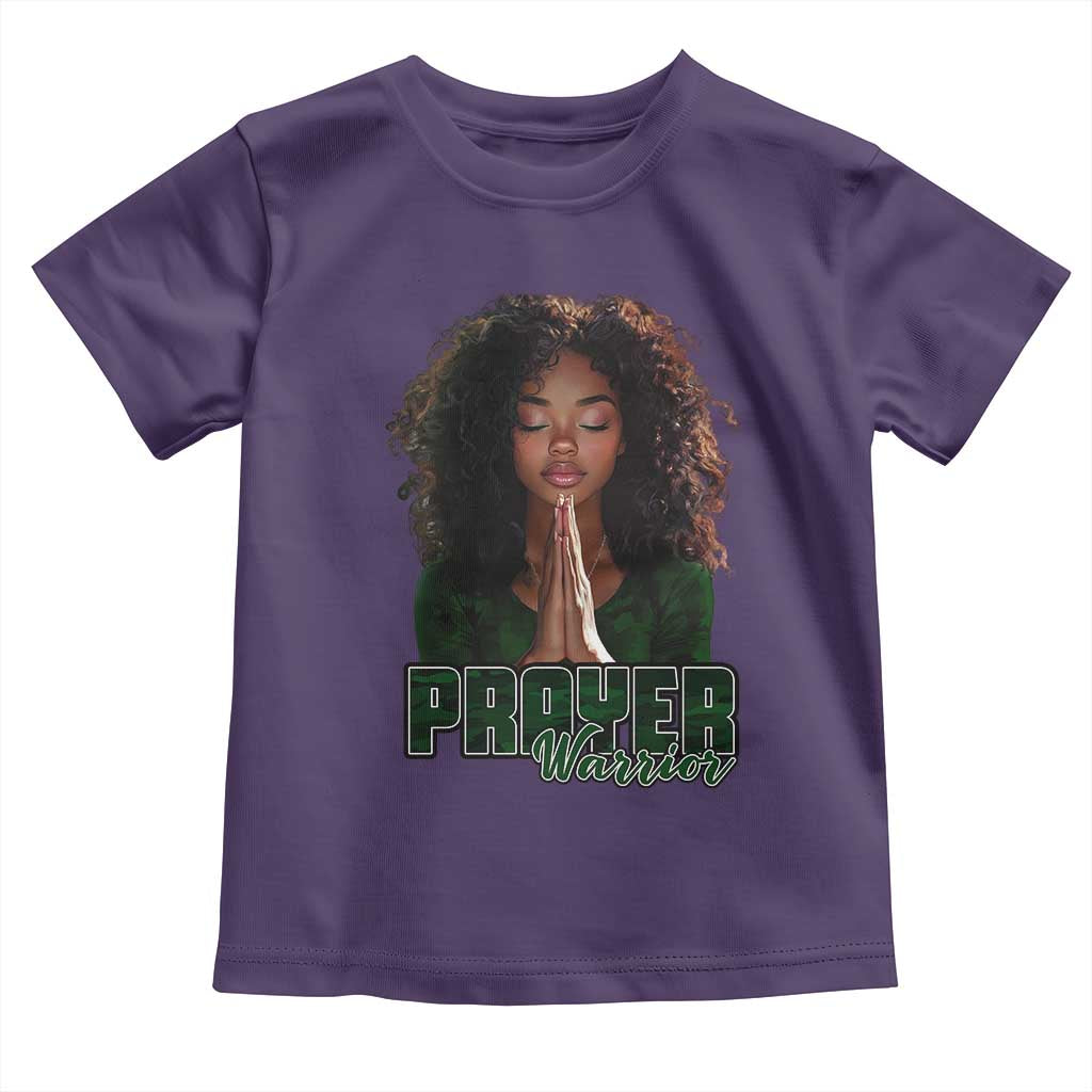 Prayer Warrior Baby Shirt Camo Black Woman Christian Pray TS09 Purple Print Your Wear