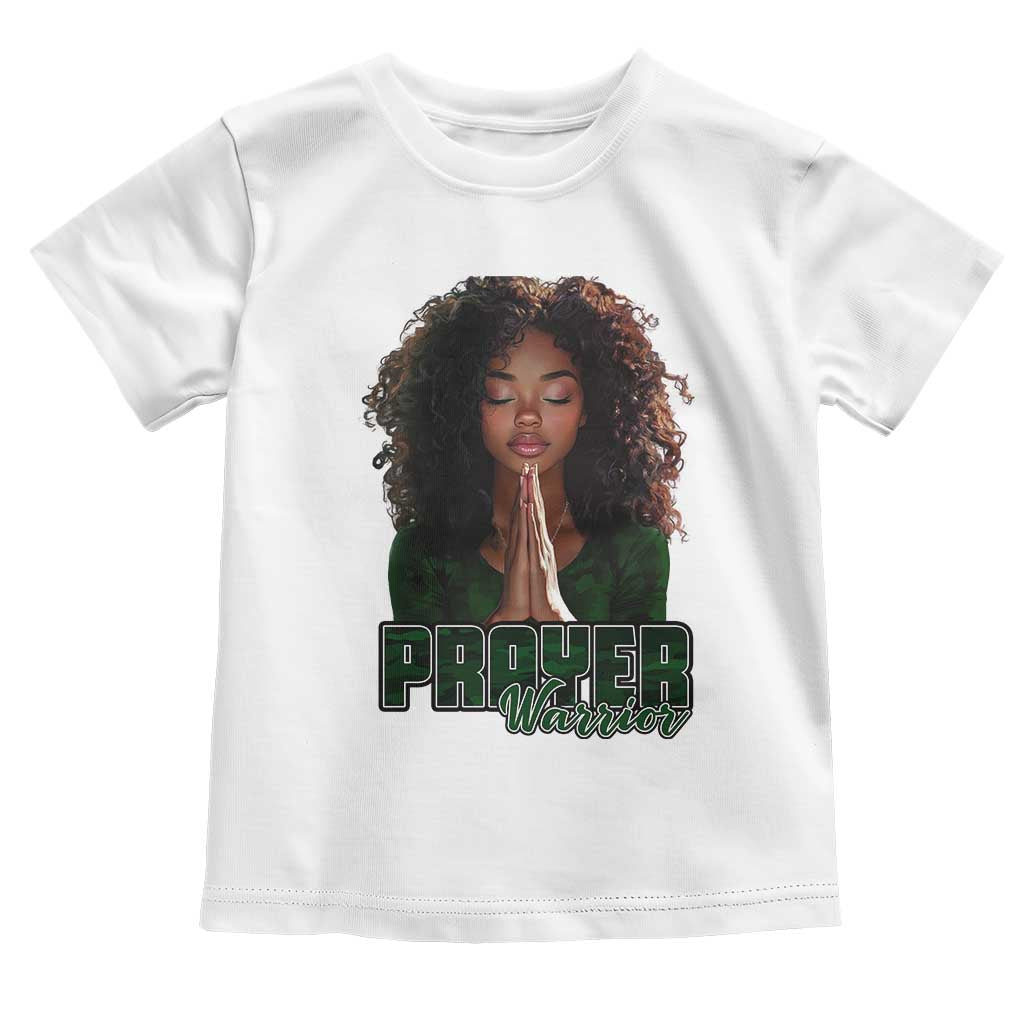 Prayer Warrior Baby Shirt Camo Black Woman Christian Pray TS09 White Print Your Wear