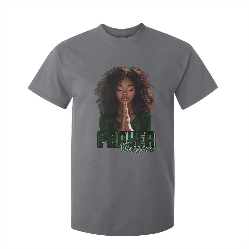 Prayer Warrior T Shirt For Kid Camo Black Woman Christian Pray TS09 Charcoal Print Your Wear