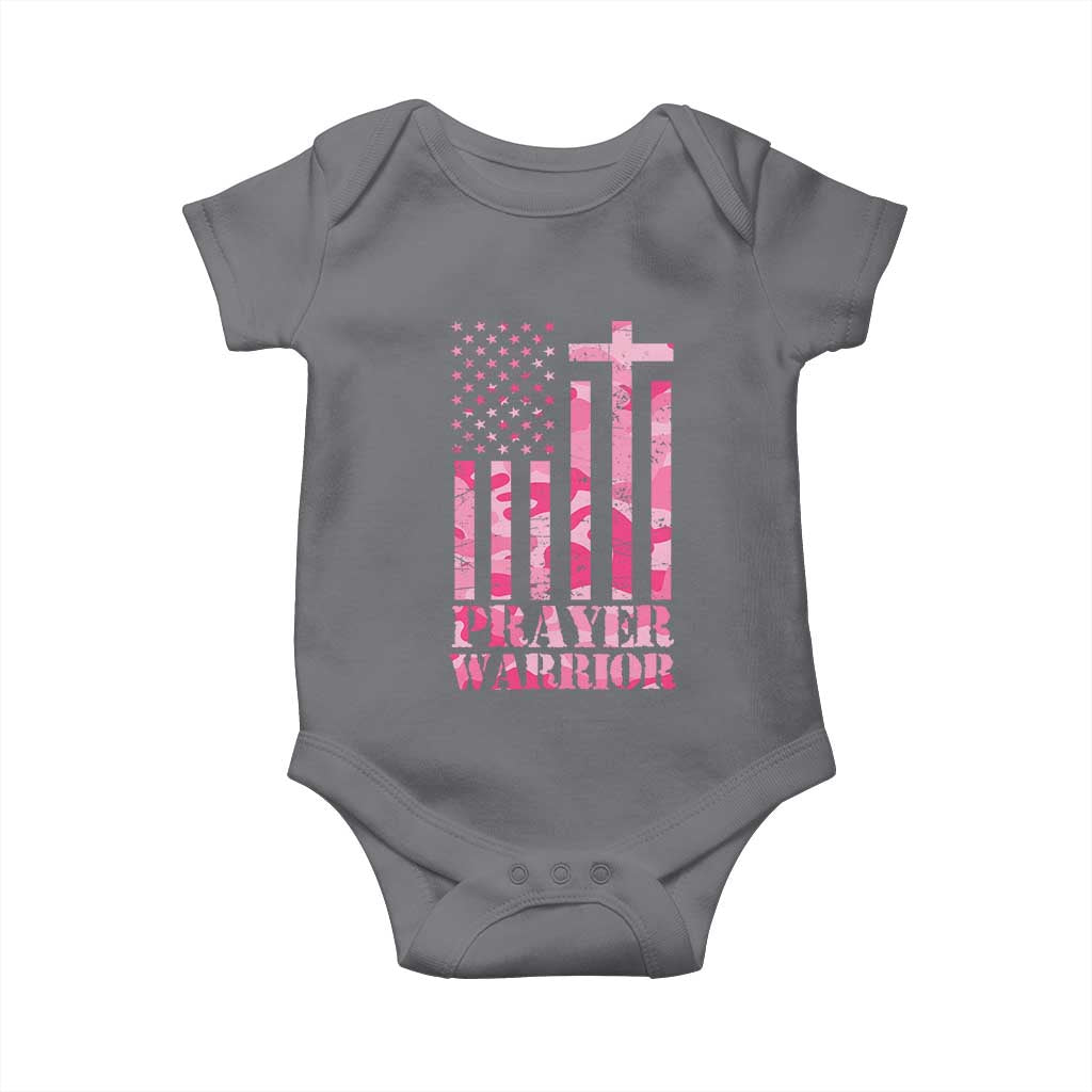 Prayer Warrior Baby Onesie Camo American Flag Christian Pray TS09 Charcoal Print Your Wear