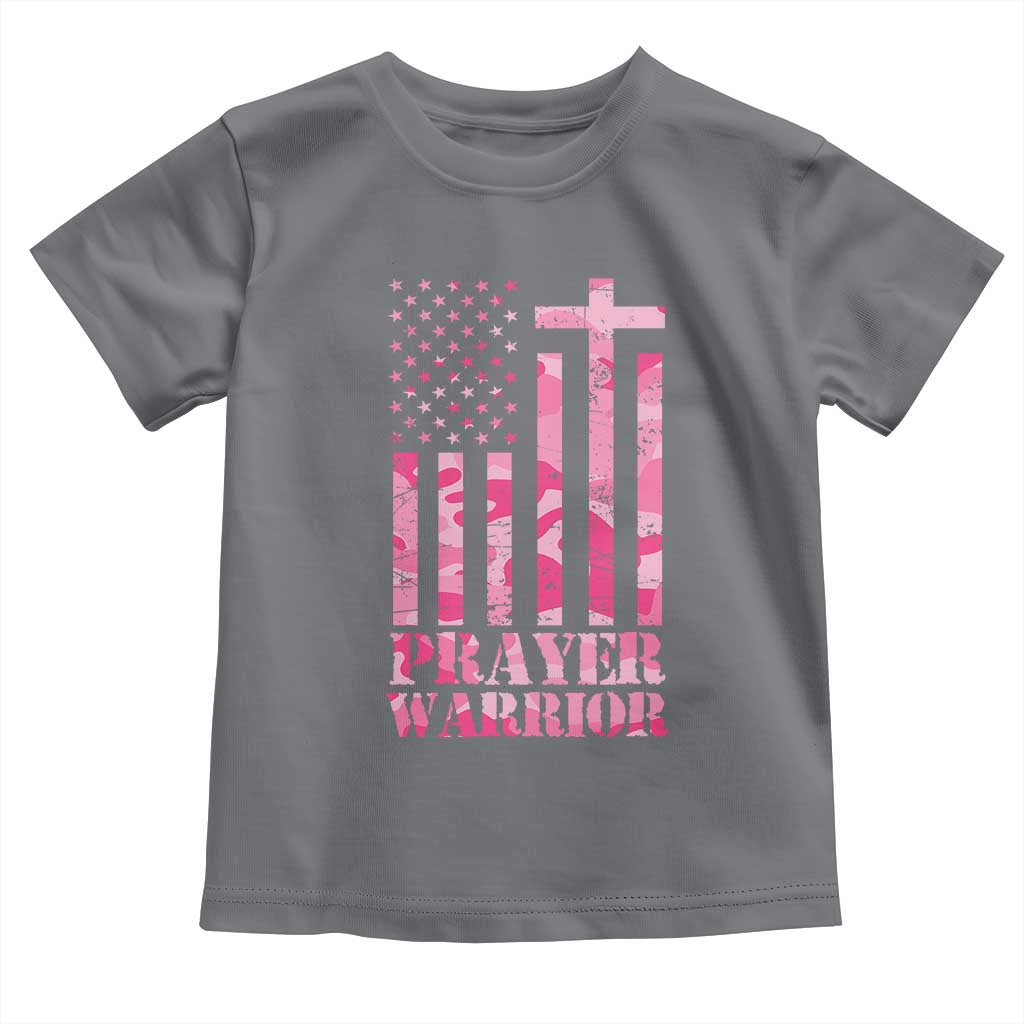 Prayer Warrior Baby Shirt Camo American Flag Christian Pray TS09 Charcoal Print Your Wear