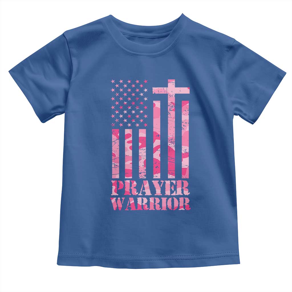 Prayer Warrior Baby Shirt Camo American Flag Christian Pray TS09 Royal Blue Print Your Wear