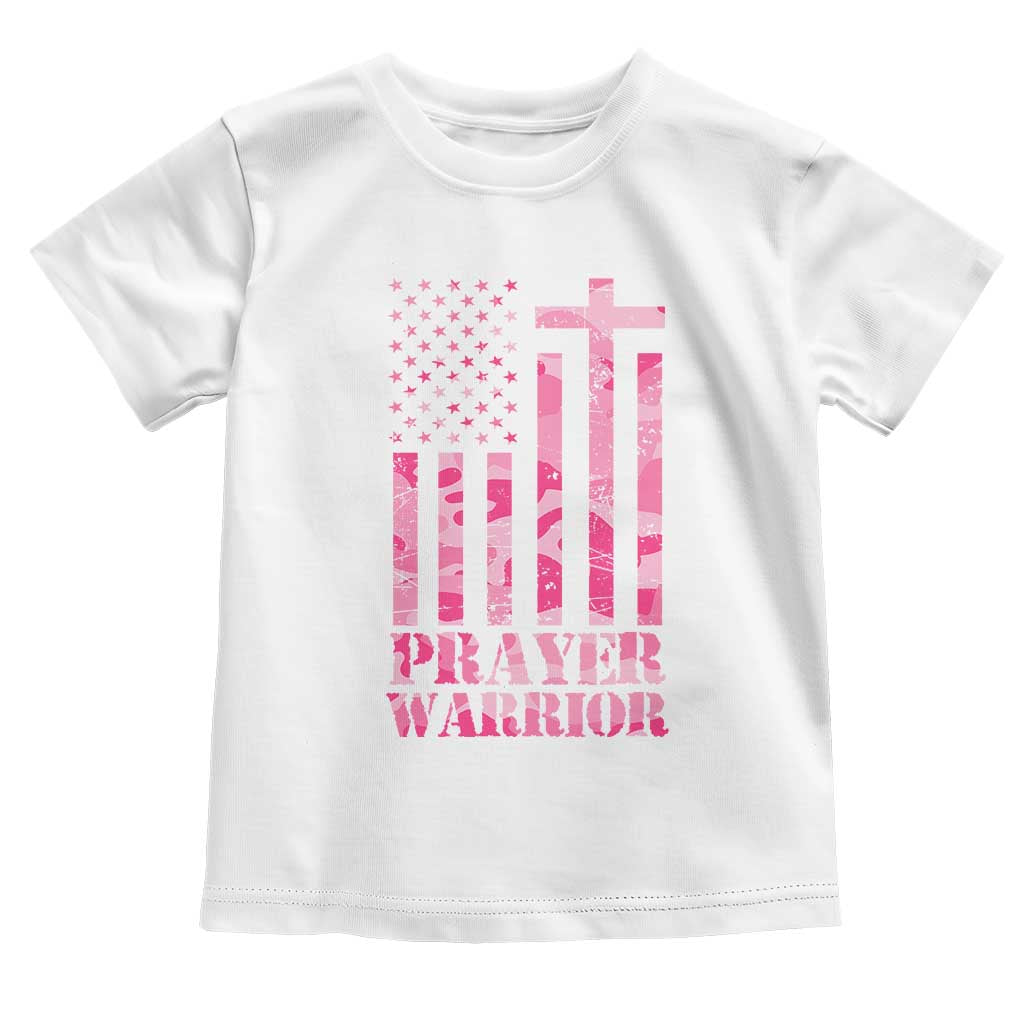 Prayer Warrior Baby Shirt Camo American Flag Christian Pray TS09 White Print Your Wear
