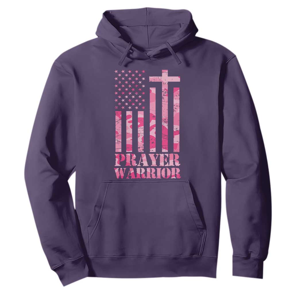 Prayer Warrior Hoodie Camo American Flag Christian Pray TS09 Purple Print Your Wear