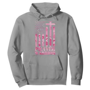 Prayer Warrior Hoodie Camo American Flag Christian Pray TS09 Sport Gray Print Your Wear