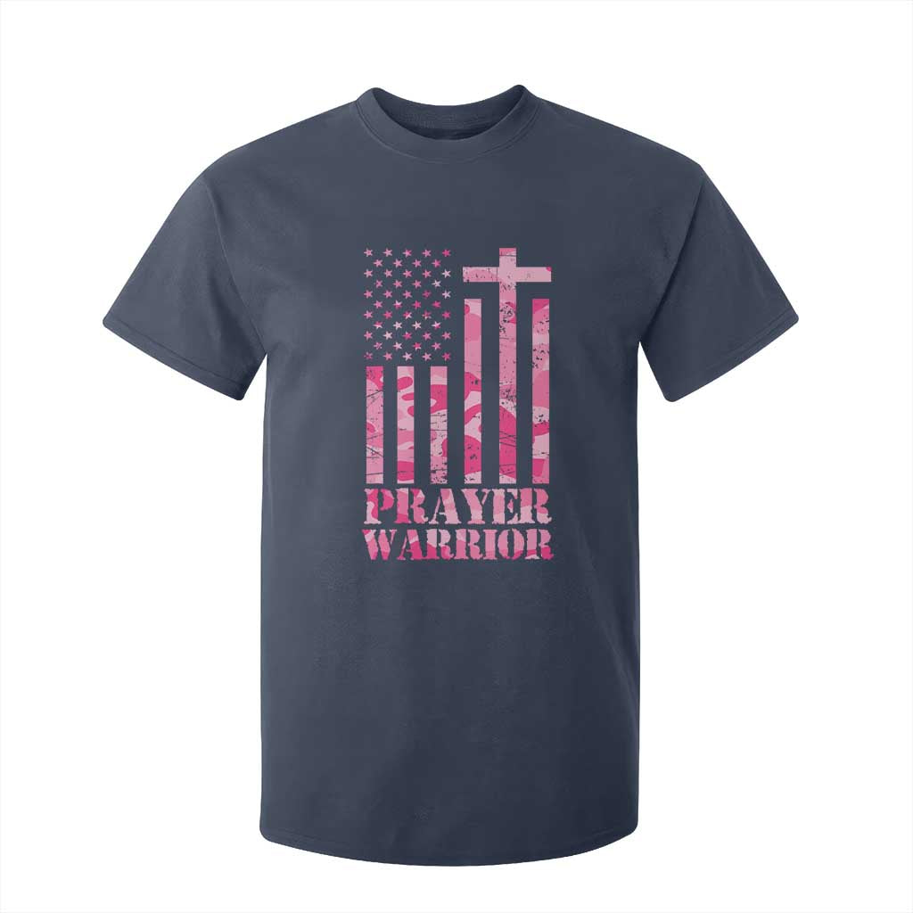Prayer Warrior T Shirt For Kid Camo American Flag Christian Pray TS09 Navy Print Your Wear