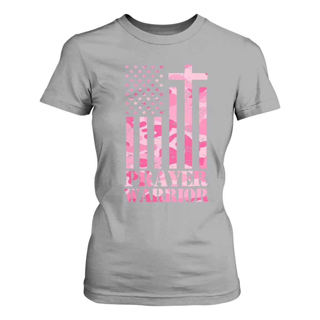 Prayer Warrior T Shirt For Women Camo American Flag Christian Pray TS09 Sport Gray Print Your Wear