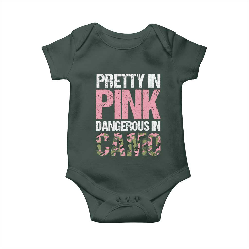 Camo Girl Baby Onesie Pretty Pink Dangerous Camo Hunting Hunter TS09 Print Your Wear