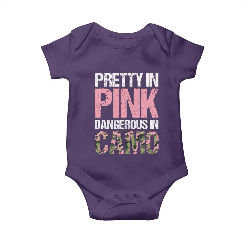 Camo Girl Baby Onesie Pretty Pink Dangerous Camo Hunting Hunter TS09 Purple Print Your Wear