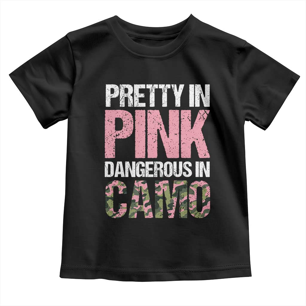 Camo Girl Baby Shirt Pretty Pink Dangerous Camo Hunting Hunter TS09 Black Print Your Wear