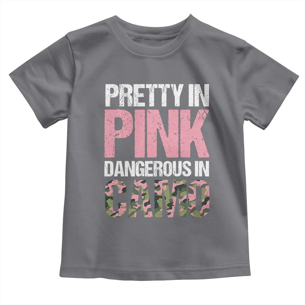 Camo Girl Baby Shirt Pretty Pink Dangerous Camo Hunting Hunter TS09 Charcoal Print Your Wear