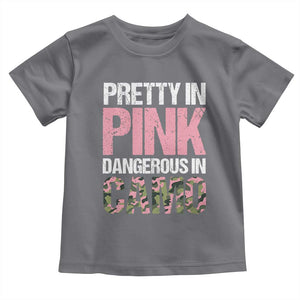 Camo Girl Baby Shirt Pretty Pink Dangerous Camo Hunting Hunter TS09 Charcoal Print Your Wear