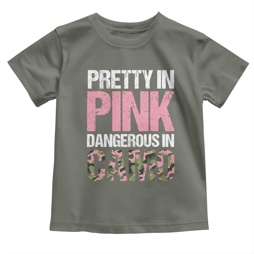 Camo Girl Baby Shirt Pretty Pink Dangerous Camo Hunting Hunter TS09 Military Green Print Your Wear