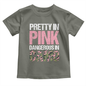 Camo Girl Baby Shirt Pretty Pink Dangerous Camo Hunting Hunter TS09 Military Green Print Your Wear