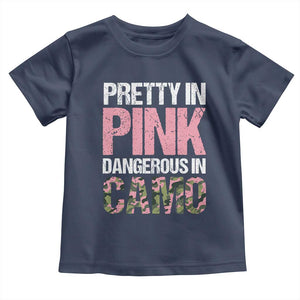 Camo Girl Baby Shirt Pretty Pink Dangerous Camo Hunting Hunter TS09 Navy Print Your Wear