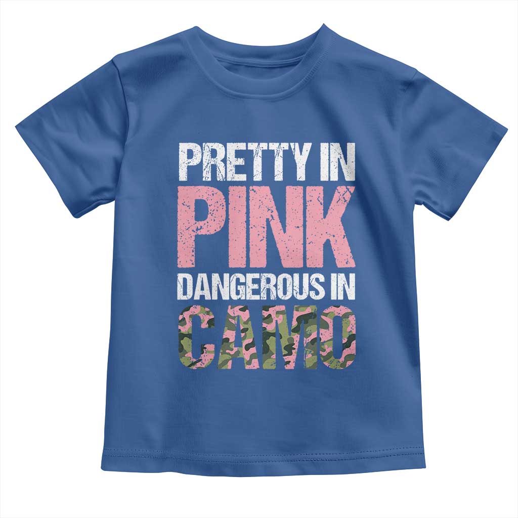 Camo Girl Baby Shirt Pretty Pink Dangerous Camo Hunting Hunter TS09 Royal Blue Print Your Wear