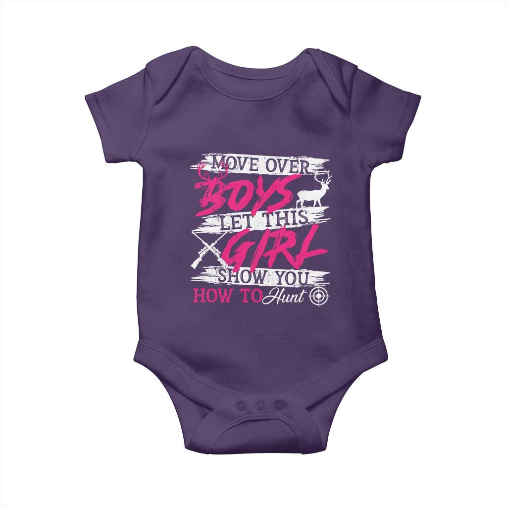 Girl Hunting Baby Onesie Let This Girl Show You How To Hunt TS09 Purple Print Your Wear