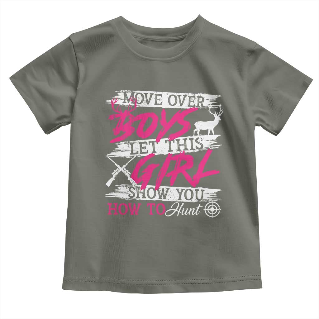 Girl Hunting Baby Shirt Let This Girl Show You How To Hunt TS09 Military Green Print Your Wear