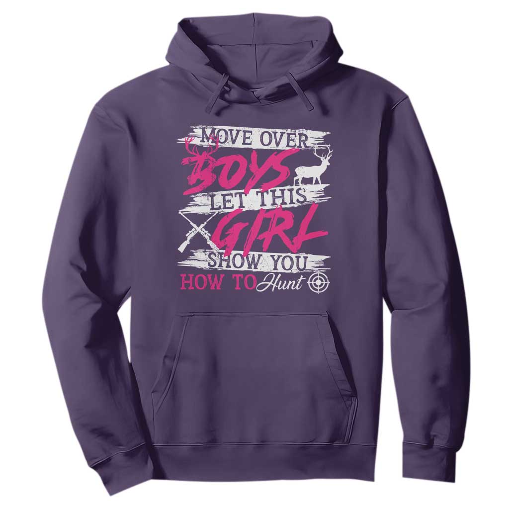 Girl Hunting Hoodie Let This Girl Show You How To Hunt TS09 Purple Print Your Wear