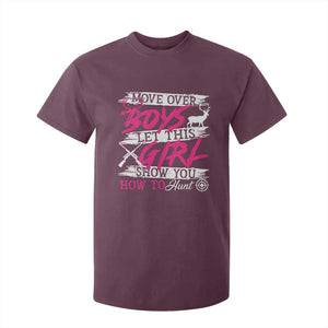 Girl Hunting T Shirt For Kid Let This Girl Show You How To Hunt TS09 Maroon Print Your Wear