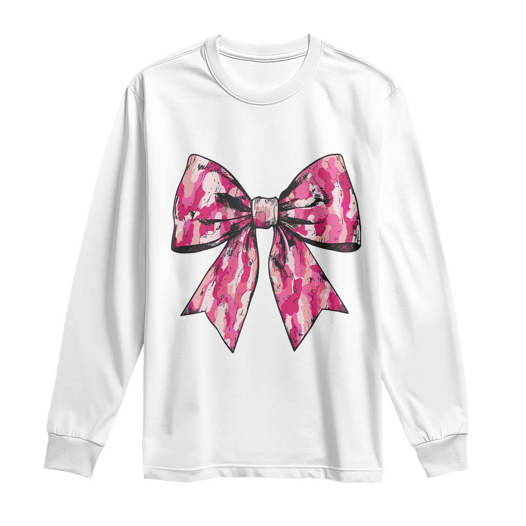 Camo Girl Long Sleeve Shirt Camouflage Bow Coquette Hunting Hunter TS09 White Print Your Wear