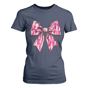 Camo Girl T Shirt For Women Camouflage Bow Coquette Hunting Hunter TS09 Navy Print Your Wear