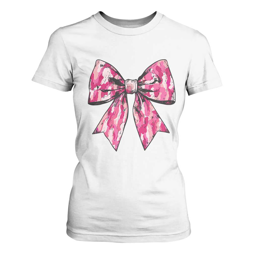 Camo Girl T Shirt For Women Camouflage Bow Coquette Hunting Hunter TS09 White Print Your Wear
