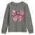 Camo Girl Youth Sweatshirt Camouflage Bow Coquette Hunting Hunter TS09 Military Green Print Your Wear