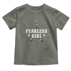 Fearless Girl Camouflage Baby Shirt TS09 Military Green Print Your Wear