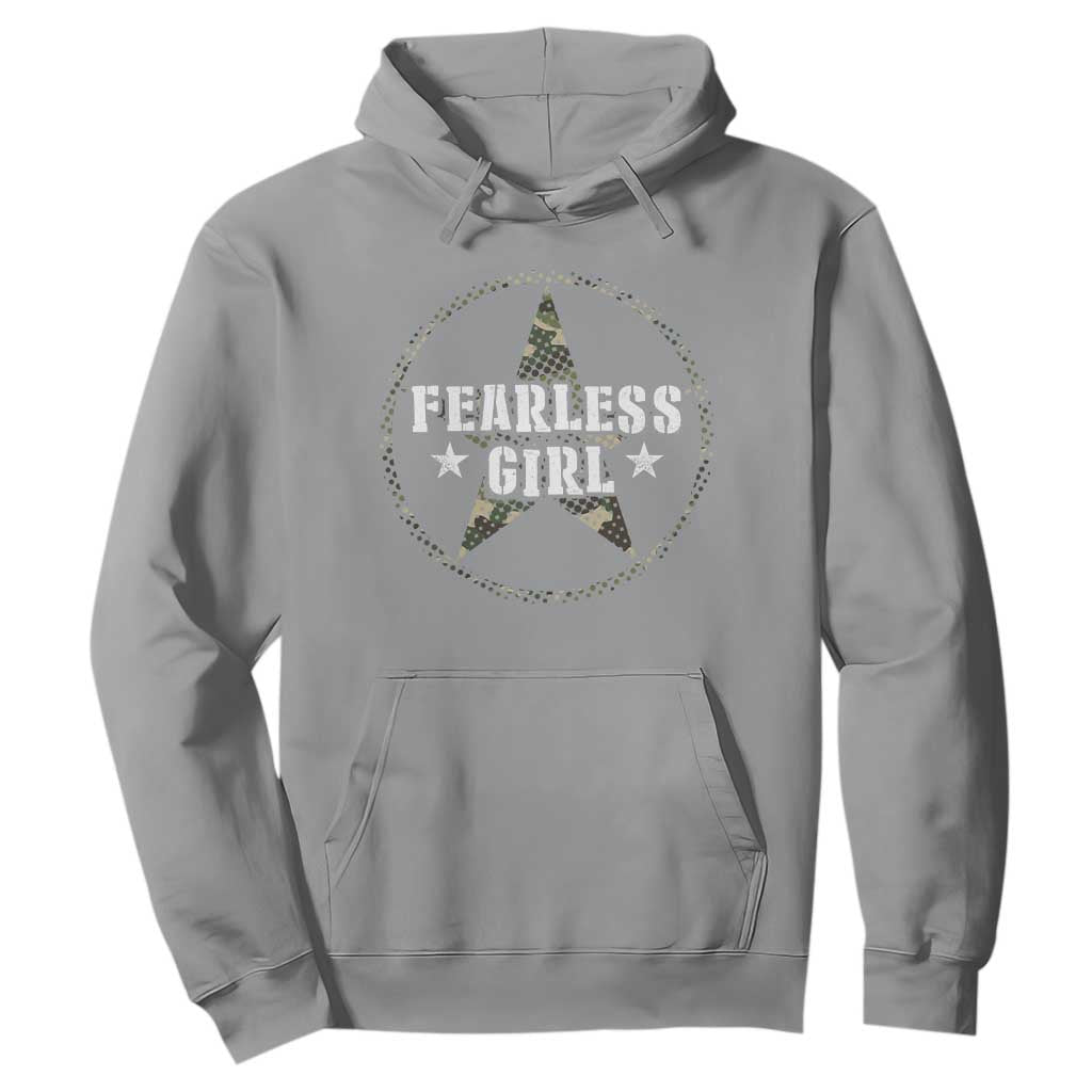 Fearless Girl Camouflage Hoodie TS09 Sport Gray Print Your Wear