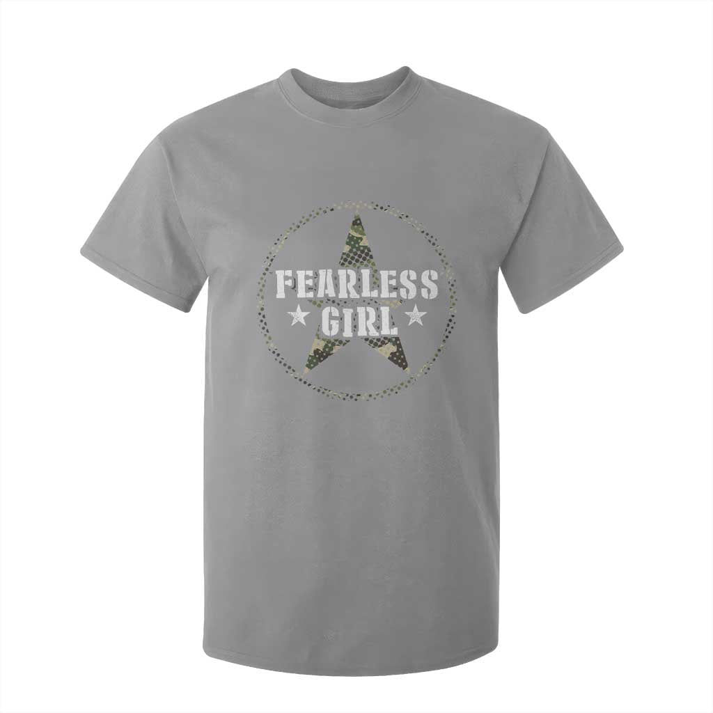 Fearless Girl Camouflage T Shirt For Kid TS09 Sport Gray Print Your Wear