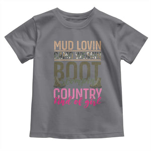 Country Girl Baby Shirt Mud Lovin Camo Wearin Boot Stomping TS09 Charcoal Print Your Wear
