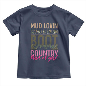 Country Girl Baby Shirt Mud Lovin Camo Wearin Boot Stomping TS09 Navy Print Your Wear