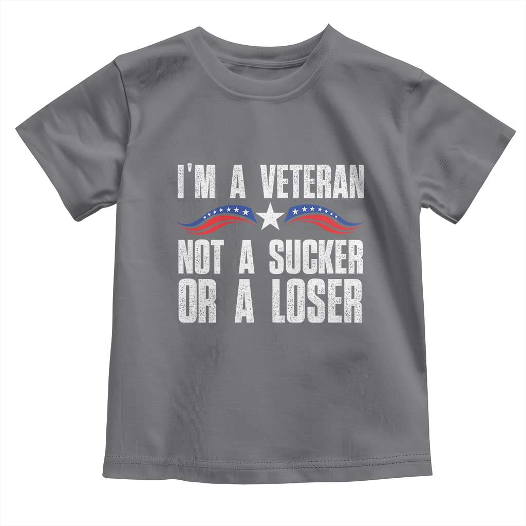 Veteran Pride Baby Shirt I'm A Veteran Not A Sucker Or A Loser TS09 Charcoal Print Your Wear