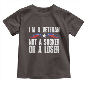 Veteran Pride Baby Shirt I'm A Veteran Not A Sucker Or A Loser TS09 Dark Chocolate Print Your Wear