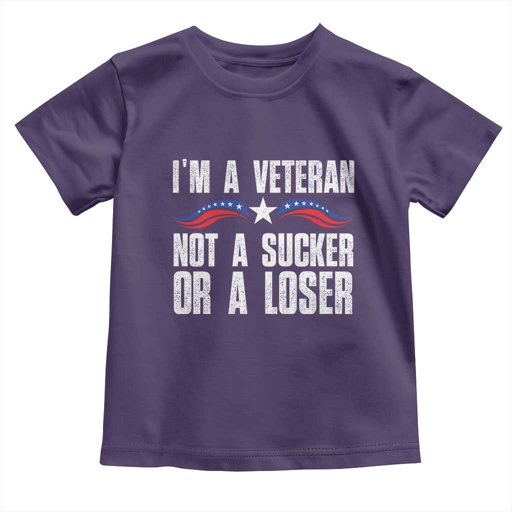 Veteran Pride Baby Shirt I'm A Veteran Not A Sucker Or A Loser TS09 Purple Print Your Wear