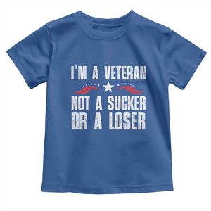 Veteran Pride Baby Shirt I'm A Veteran Not A Sucker Or A Loser TS09 Royal Blue Print Your Wear