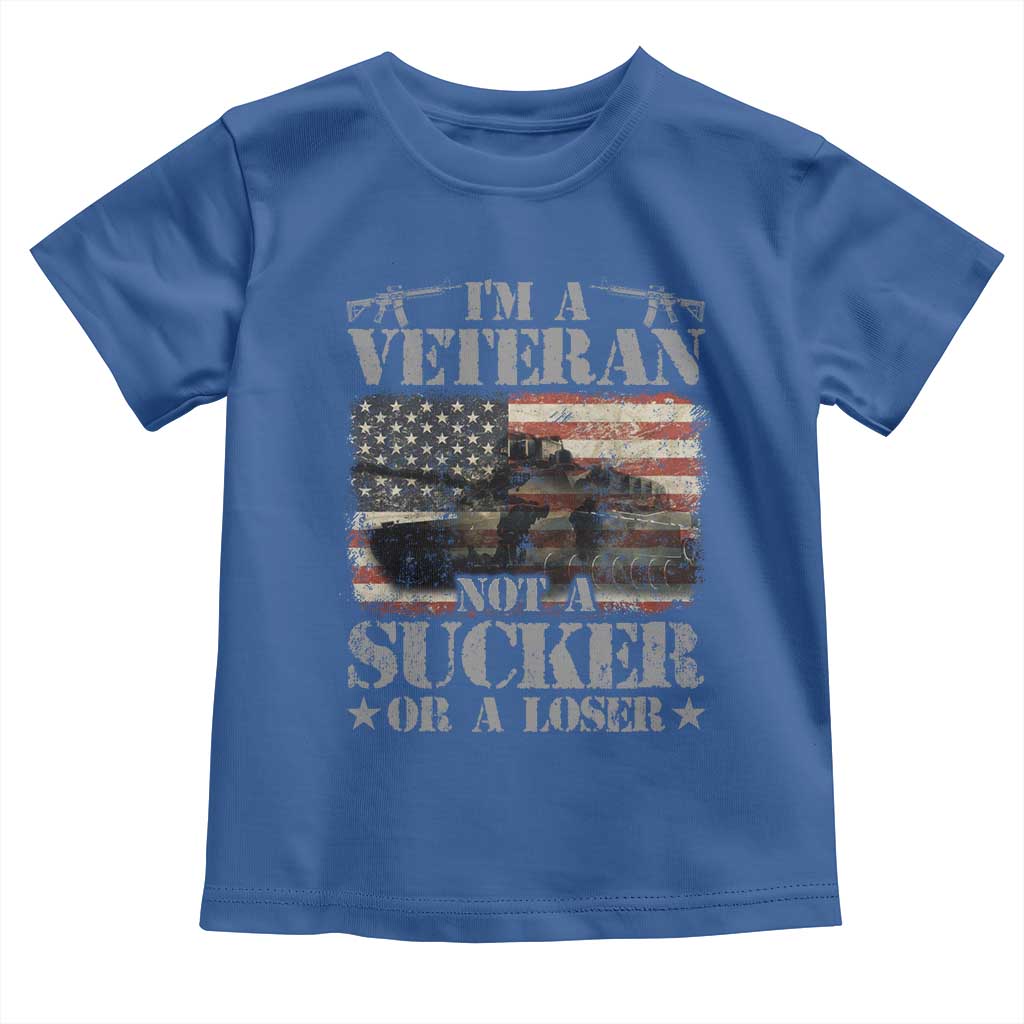 I'm A Veteran Baby Shirt Not A Sucker Or A Loser Tank Veterans Day TS09 Royal Blue Print Your Wear
