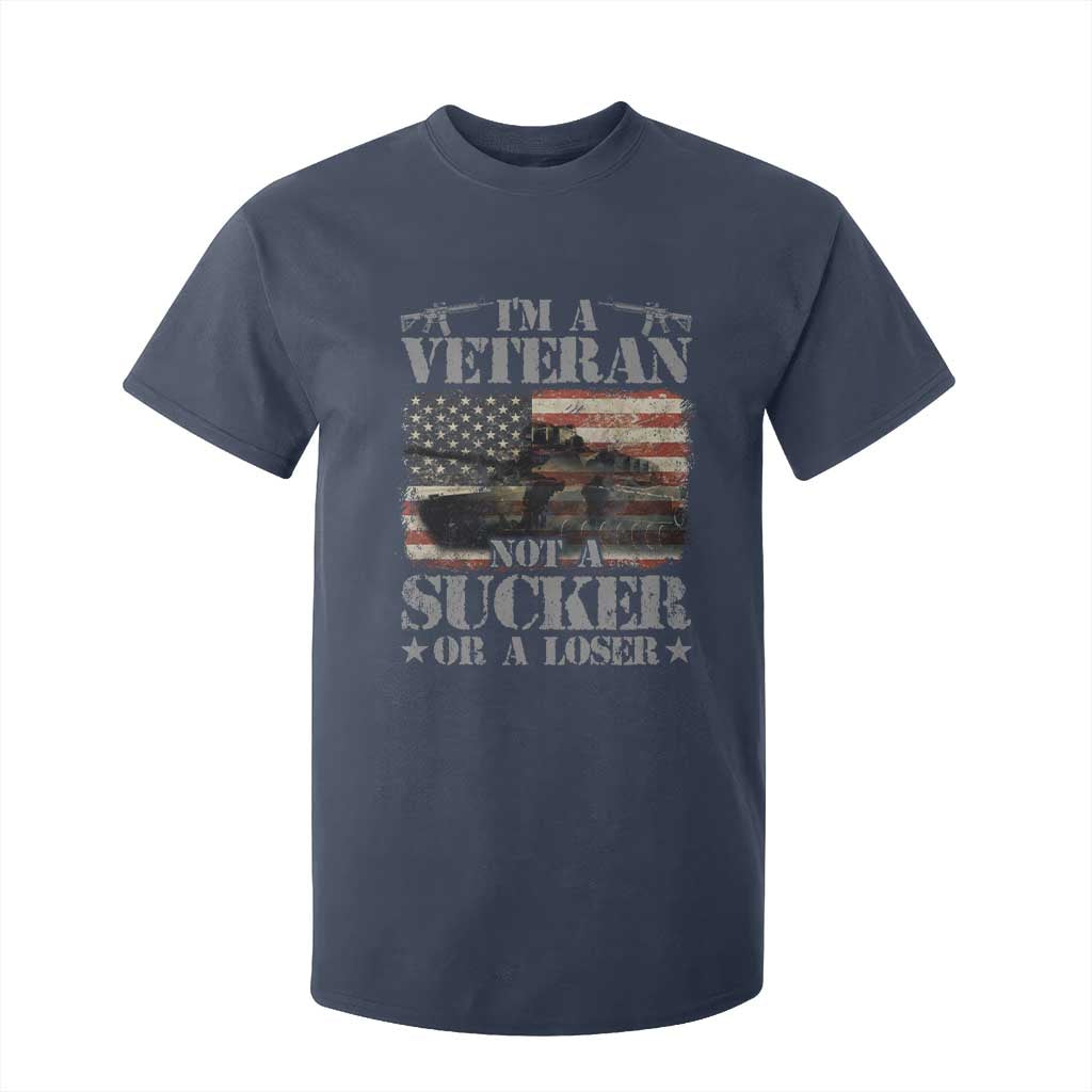I'm A Veteran T Shirt For Kid Not A Sucker Or A Loser Tank Veterans Day TS09 Navy Print Your Wear