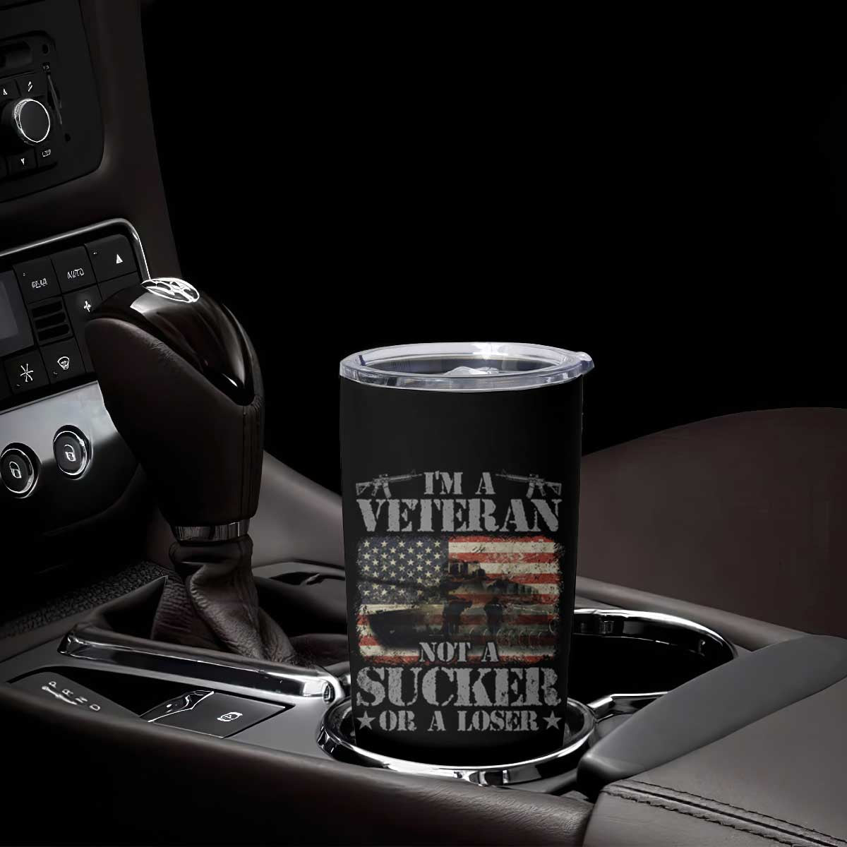 I'm A Veteran Tumbler Cup Not A Sucker Or A Loser Tank Veterans Day TS09 Print Your Wear