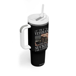 I'm A Veteran Tumbler With Handle Not A Sucker Or A Loser Tank Veterans Day TS09 Print Your Wear