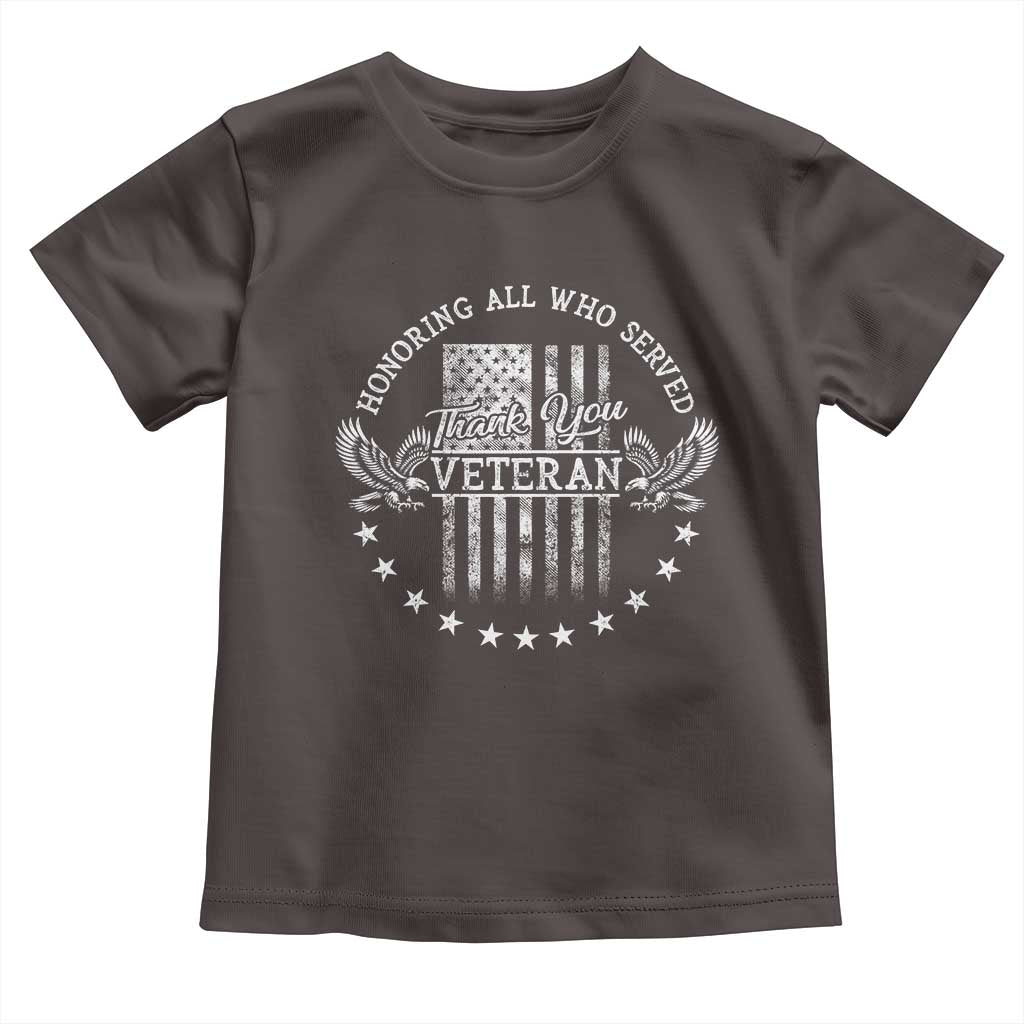 Veterans Day Baby Shirt Honoring All Who Served Thank You TS09 Dark Chocolate Print Your Wear