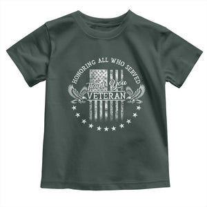 Veterans Day Baby Shirt Honoring All Who Served Thank You TS09 Dark Forest Green Print Your Wear