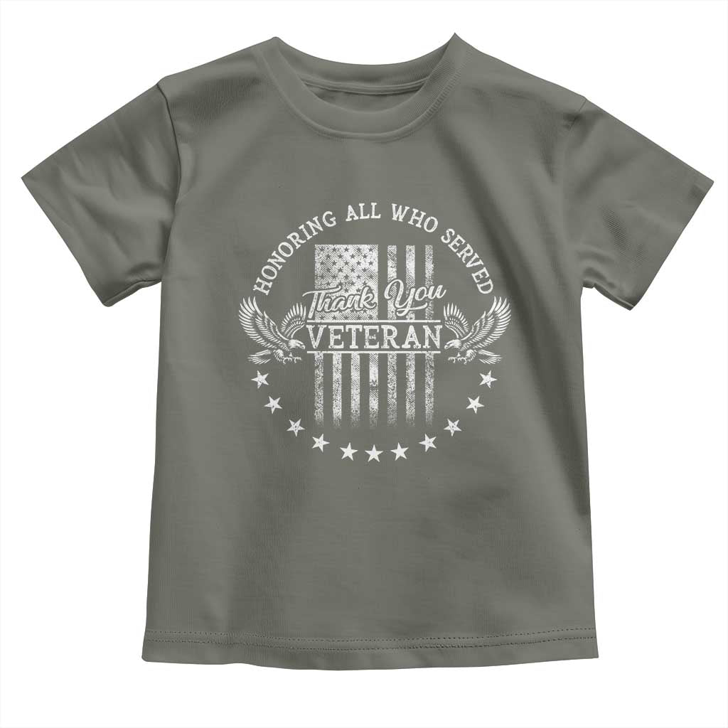 Veterans Day Baby Shirt Honoring All Who Served Thank You TS09 Military Green Print Your Wear