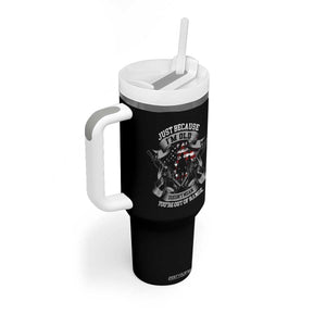 Veteran Tumbler With Handle Just Because I'm Old Doesn't Mean You're Out of Range TS09 Print Your Wear